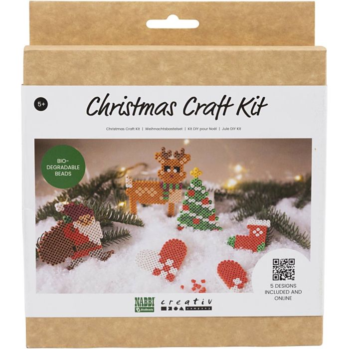 DIY Kit NABBI BioBeads , Jultomte, julstrumpa, julhjärta, julgran och ren, 1 förp.