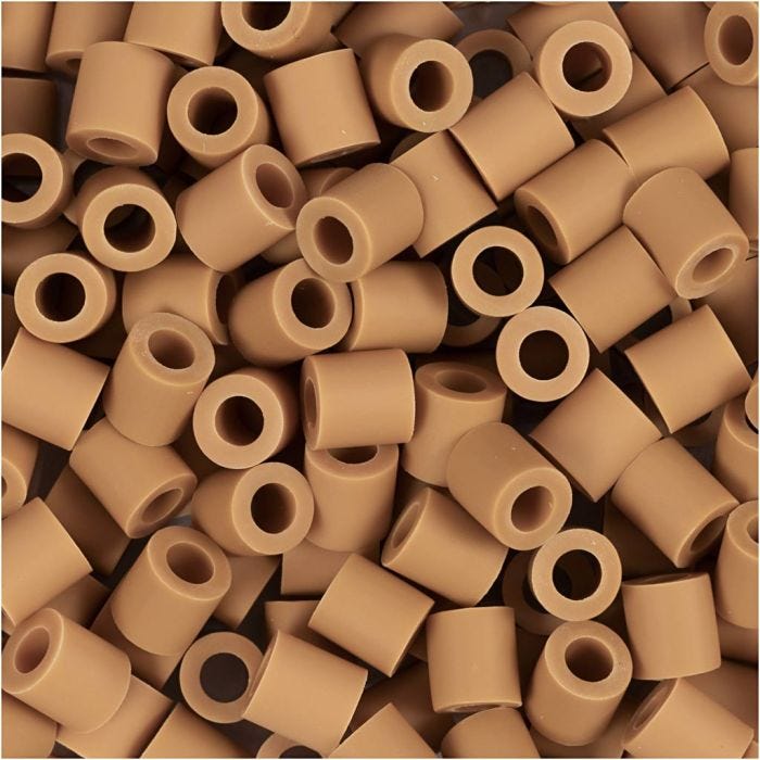NABBI BioBeads, stl. 5x5 mm, Hålstl. 2,5 mm, medium, caramel, 1000 st./ 1 förp.