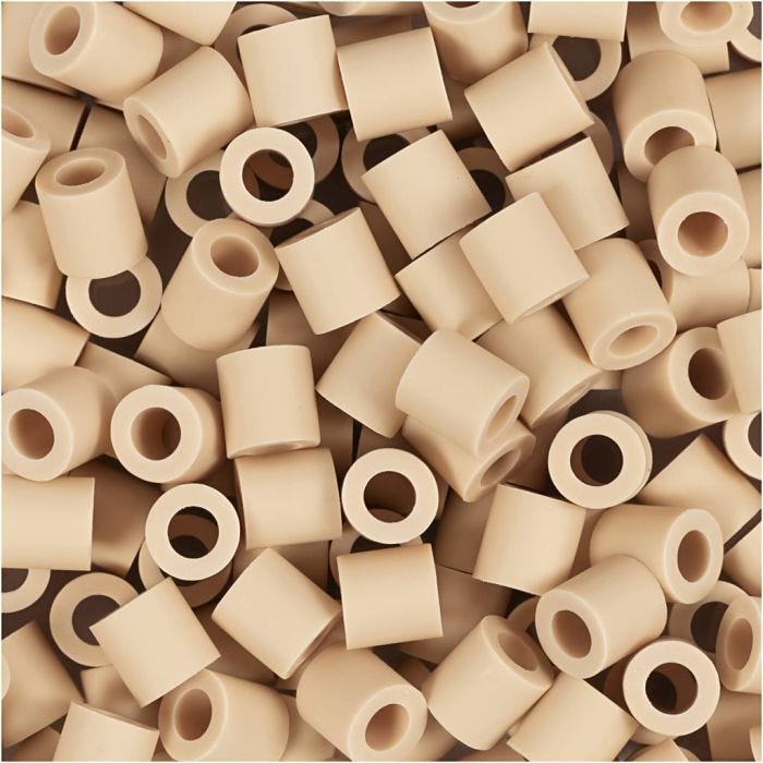 NABBI BioBeads, stl. 5x5 mm, Hålstl. 2.5 mm, medium, cream, 1000 st./ 1 förp.