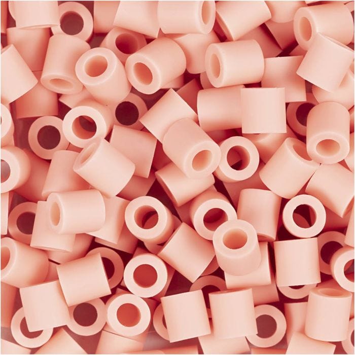 NABBI BioBeads, stl. 5x5 mm, Hålstl. 2,5 mm, medium, salmon (051), 1000 st./ 1 förp.