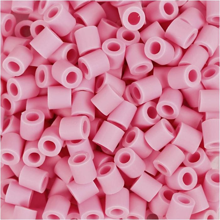 NABBI BioBeads, stl. 5x5 mm, Hålstl. 2.5 mm, medium, rosa, 1000 st./ 1 förp.