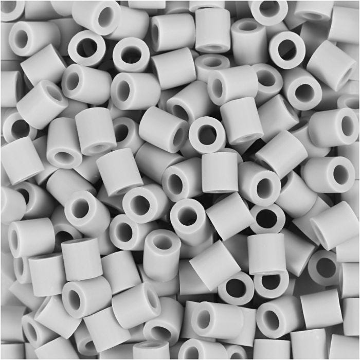 NABBI BioBeads, stl. 5x5 mm, Hålstl. 2.5 mm, medium, grå, 3000 st./ 1 förp.