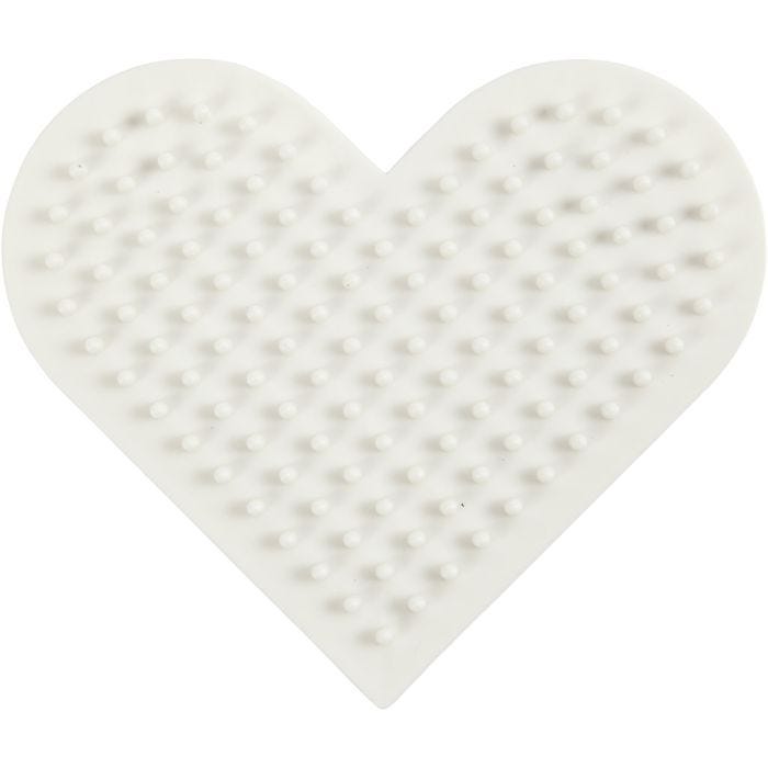 NABBI BioBeads Pärlplatta, liten hjärt, stl. 7x8,5 cm, medium, 1 st.
