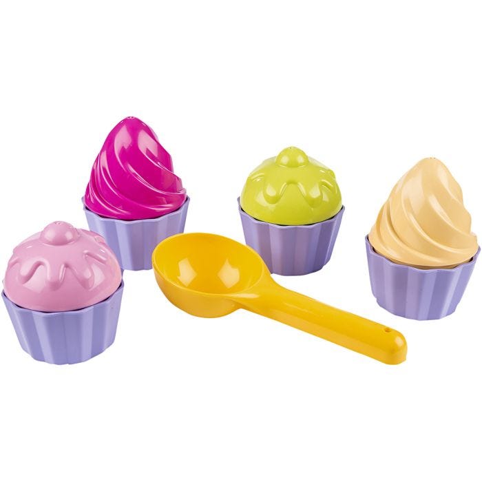Cupcakeformar och sked, 9 delar/ 1 förp.