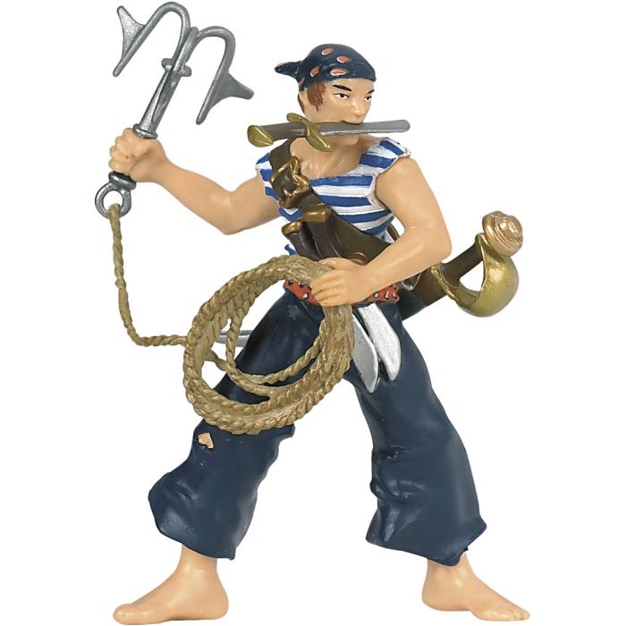 papo pirat med kniv och ankare, H: 9 cm, 1 förp.