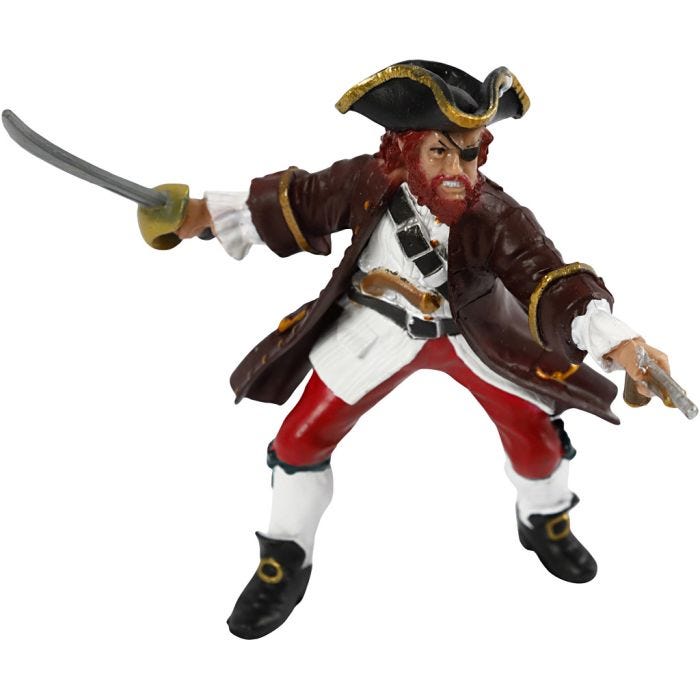 papo pirat Den röda Barbarossa, H: 8 cm, 1 förp.
