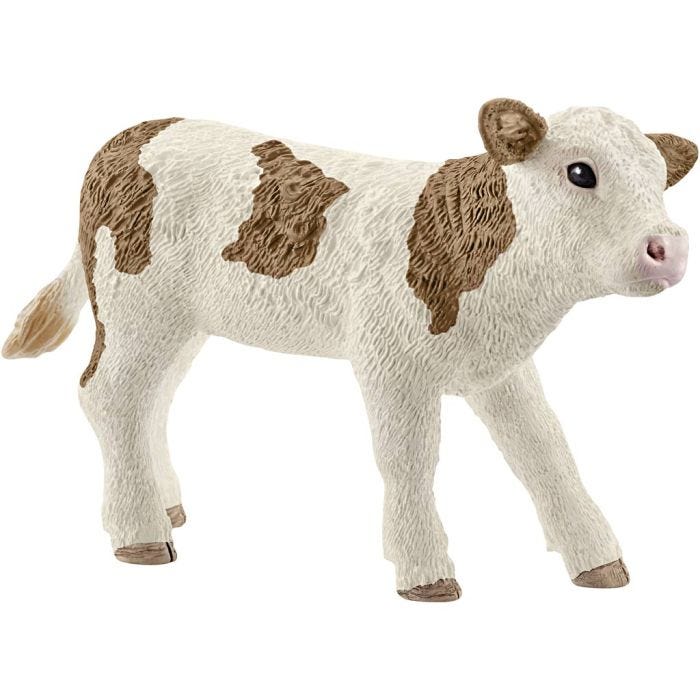 Schleich Bondgårdsdjur, Kalv, stl. 5,4x8,2x2,7 cm, 1 st.