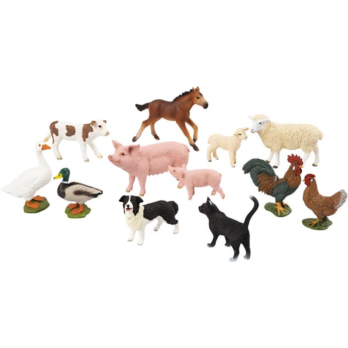Schleich Bondgårdsdjur, 12 st./ 1 set