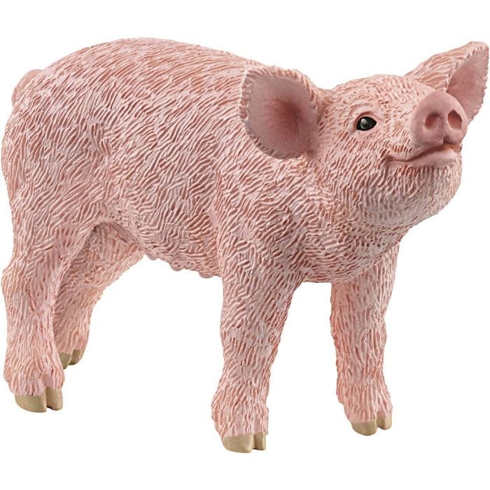 Schleich Bondgårdsdjur, Gris, stl. 3,3x5,9x2,2 cm, 1 st.