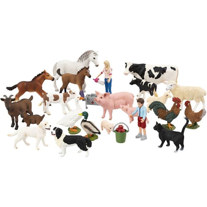 Schleich Bondgårdsdjur, 22 st./ 1 set