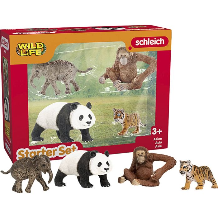 Schleich Vilda djur, Asien startset, 4 st./ 1 förp.