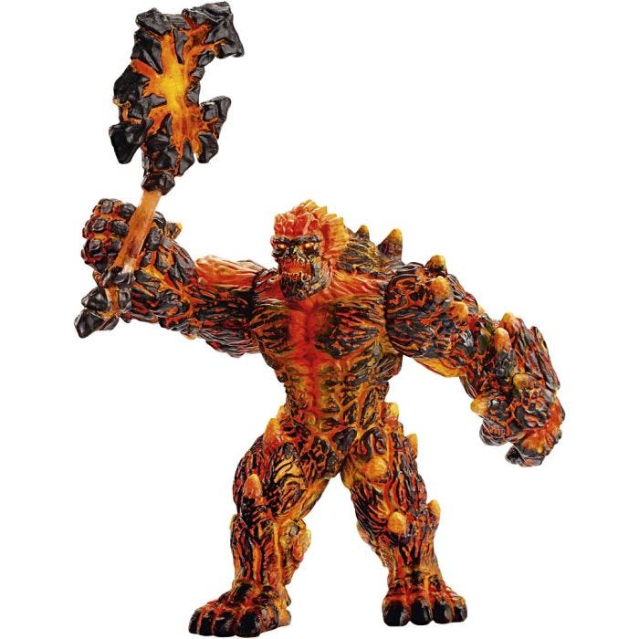 Schleich Monster, Lava-golem med vapen, stl. 18x15,5x11 cm, 1 st.