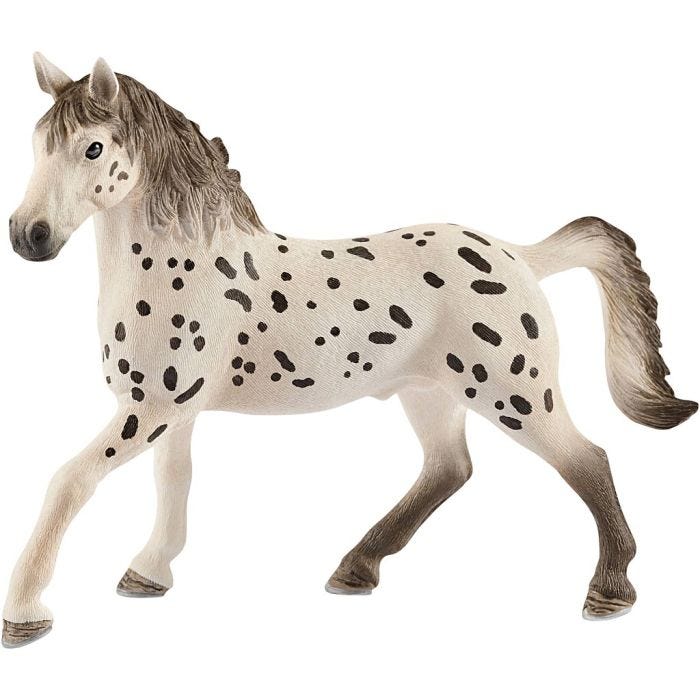 Schleich Hästar, Hingst med prickar, stl. 11x13,5x5,5 cm, 1 st.