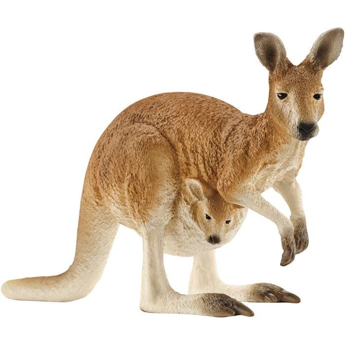 Schleich Vilda djur, Känguru, H: 12 cm, L: 7 cm, B: 3,6 cm, 1 st.