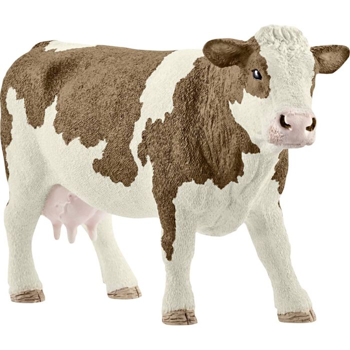 Schleich Bondgårdsdjur, Simmental-ko, stl. 13x4x7,7 cm, 1 st.