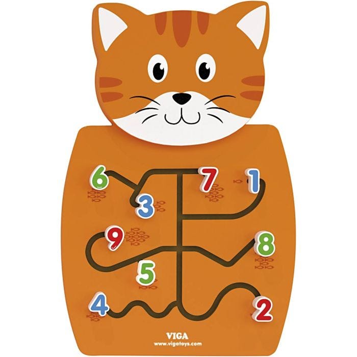 VIGA Aktivitetstavla, Katt, stl. 36x55x4,5 cm, 1 st.