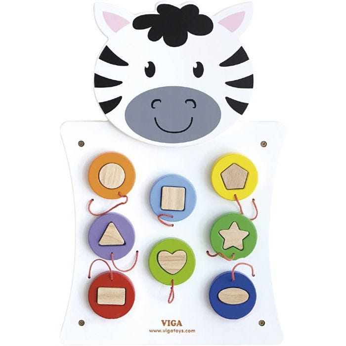 VIGA Aktivitetstavla, Zebra, stl. 36x55x3,5 cm, 1 st.