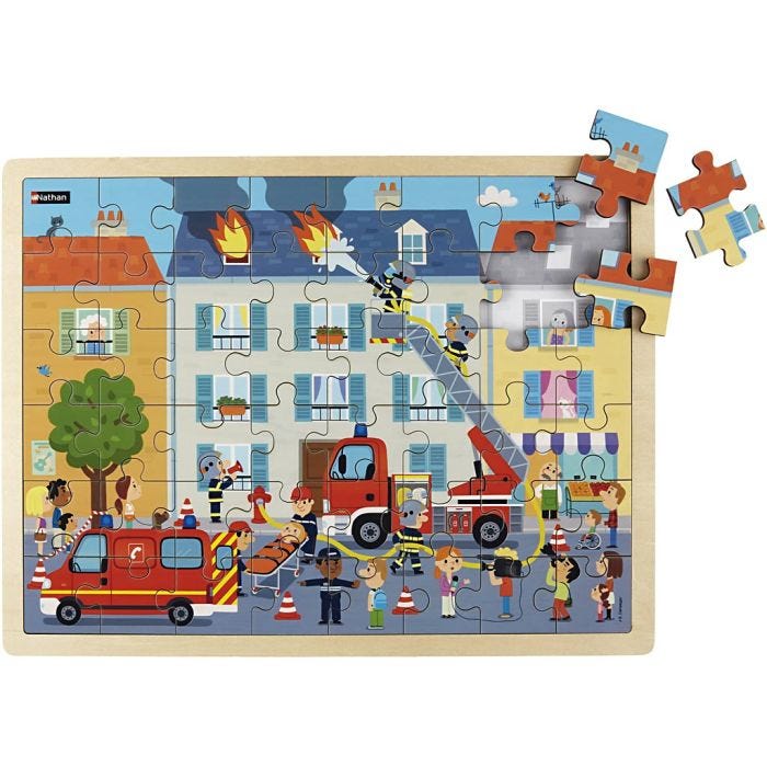 Nathan Träpussel, brand, stl. 32x42 cm, 48 brickor, 1 st.