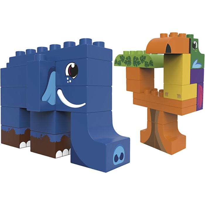 BIOBUDDI Byggklossar, Djungel, 27 st./ 1 set