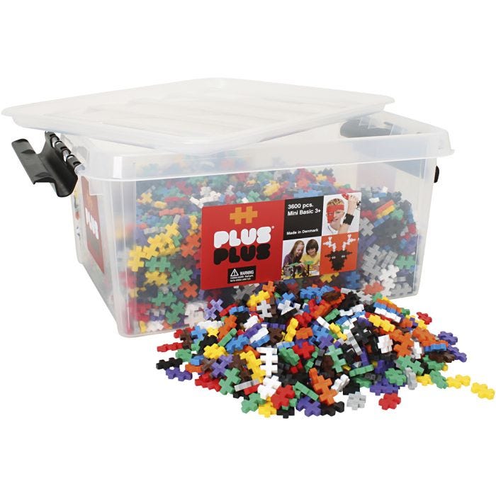 Plus Plus Basic, stl. 1,2x2 cm, 3600 st./ 1 förp.