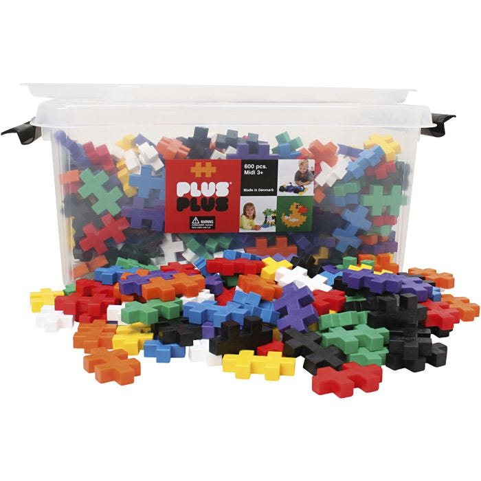 Plus Plus Big, stl. 5x3 cm, 600 st./ 1 förp.