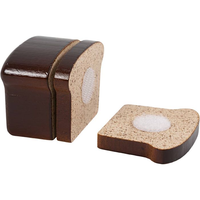 Delbara leksaklivsmedel av trä, stl. 65x87x53 mm, 3 delar/ 1 förp.