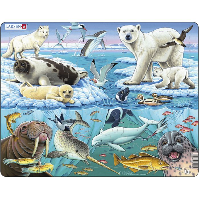 Pussel, arktisk is, stl. 28,5x36,5 cm, 75 brickor, 1 st.
