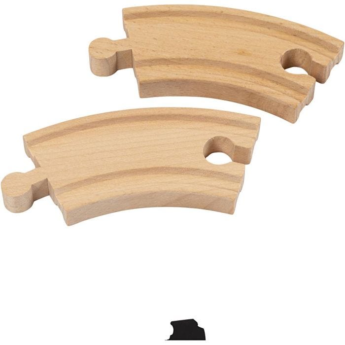 VIGA tågskenor, Kort böjd, L: 9 cm, 4 st./ 1 förp.