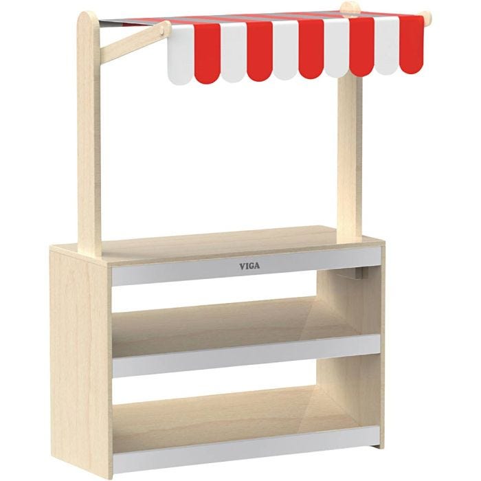 VIGA Livsmedelsstånd med Markis, H: 122 cm, L: 80, B: 44 cm, 1 st.