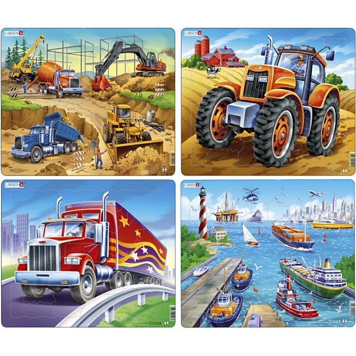 Pussel transport, stl. 28,5x36,5 cm, 25-37 brickor, 4 st./ 1 förp.