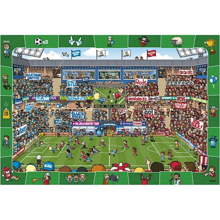 Pussel fotboll, 100 brickor, 100 st./ 1 set