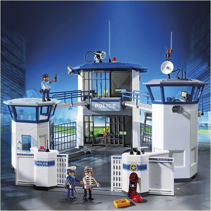 Playmobil Polishögkvarter med Larmsystem, stl. 55x36x53 cm, 1 set