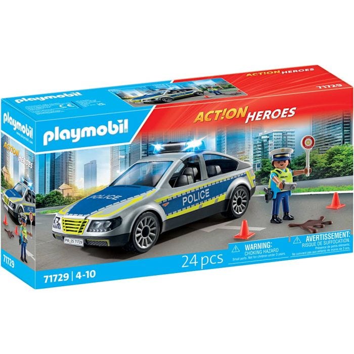 Playmobil polisbil, stl. 37,2x19,6x35,8 cm, 24 delar/ 1 förp.