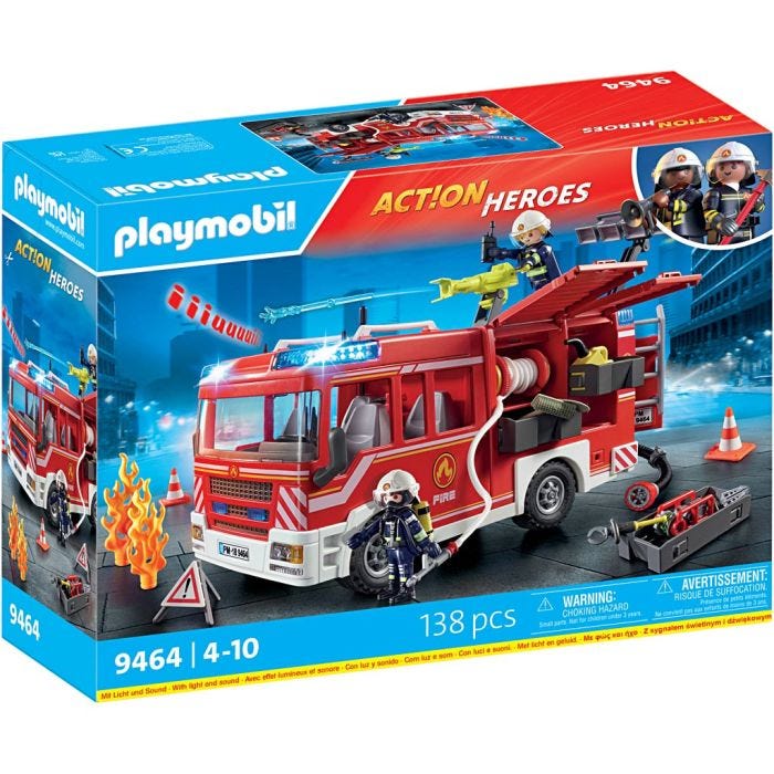 Playmobil Brandbil, stl. 28 x 13 x 16 cm, 138 delar/ 1 förp.