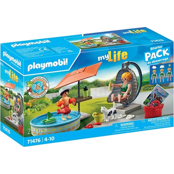 Playmobil dockhus plaskande skoj i trädgården, 29 delar/ 1 förp.