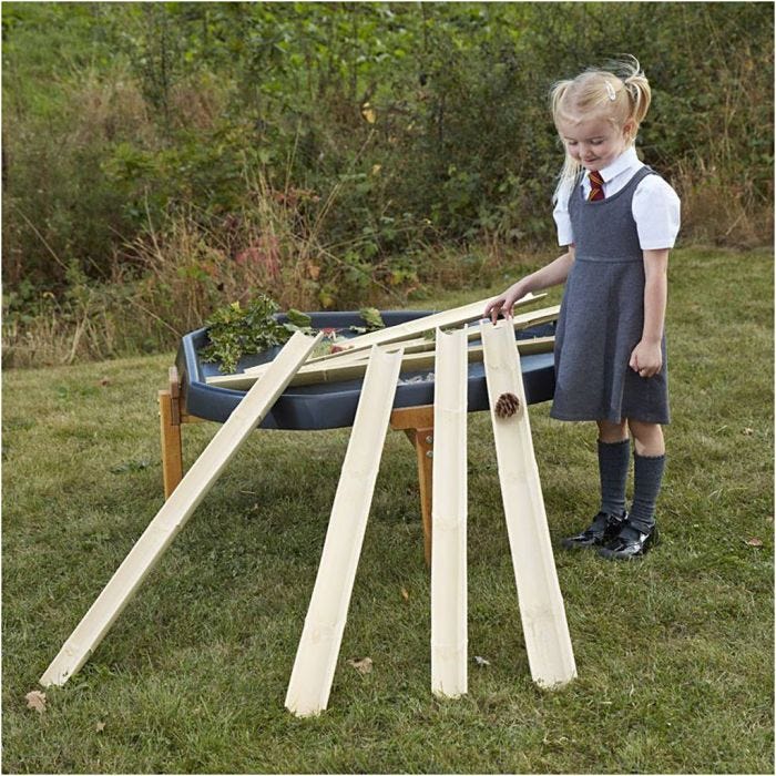 Vattenkanaler i bambu, L: 1 M, B: 6 cm, 8 st./ 1 förp.