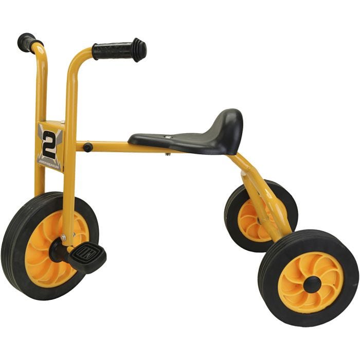 Trehjulig Cykel, stl. 80x55x63, gul, 1 st.