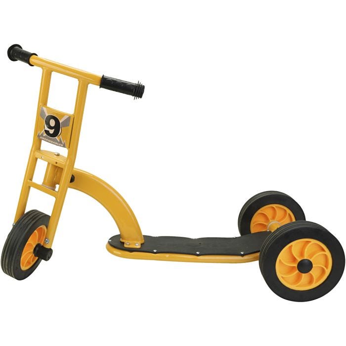 Trehjulig Springcykel, gul, 1 st.