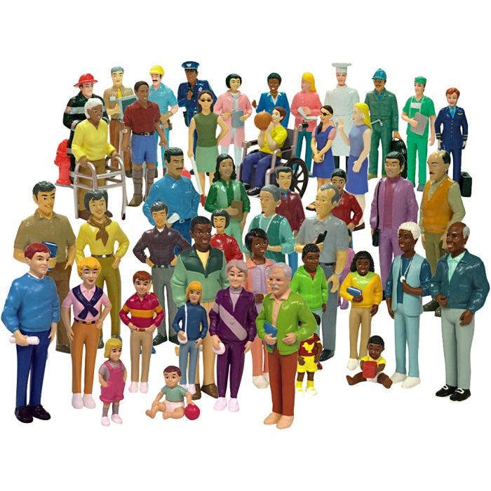 Människor figurer, H: 12 cm, 49 st./ 1 förp.