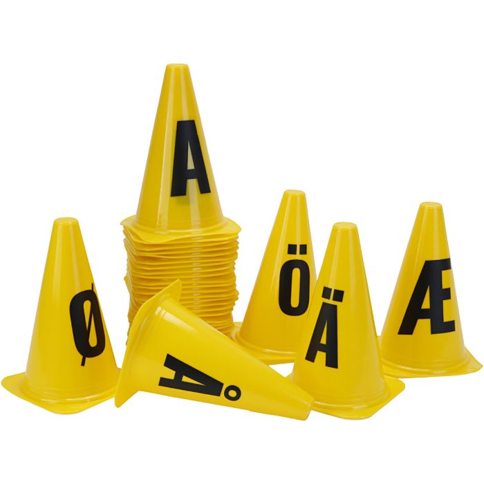 Käglor med bokstäver, stl. 23 cm, 31 st./ 1 set