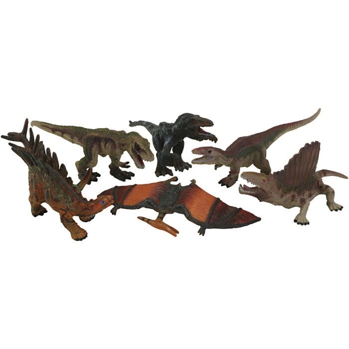 Dinosaurier, stl. 10-14 cm, 6 st./ 1 set