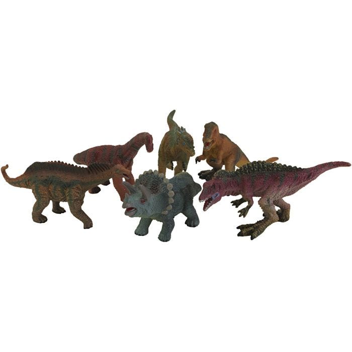 Dinosaurier, stl. 10-13 cm, 6 st./ 1 set