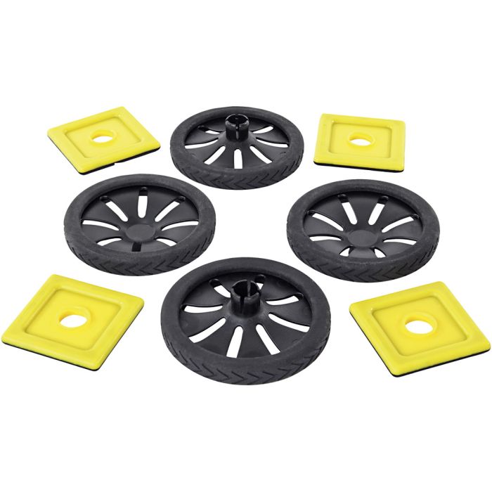 Polydron Magnetiska Hjul, Dia. 9 cm, 4 delar/ 1 set