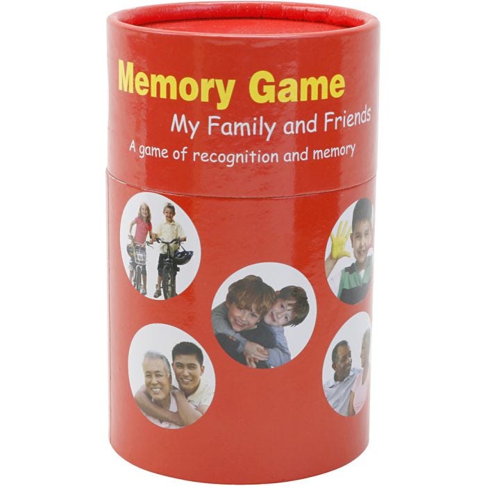 Kom-ihåg-spel Familj och Vänner, 56 brickor, 56 st./ 1 förp.