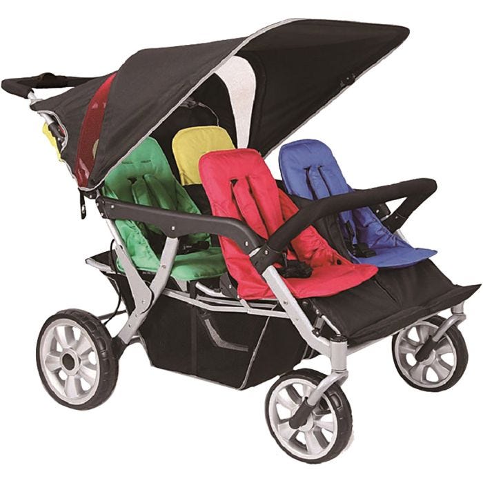 TRILLE Quadro sittvagn, utan motor, stl. 127x85x96 cm, svart, 1 st.