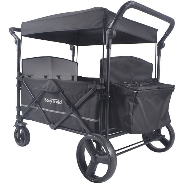 BabyTrold Fun Sittvagn, stl. 132x78x110 cm, svart, 1 st.