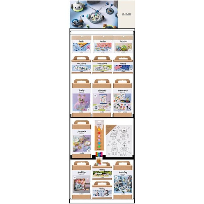 Golvdisplay, omonterad, Nyheter för barn, H: 1580 mm, L: 600 mm, B: 400 mm, 97 enhet/ 1 st.