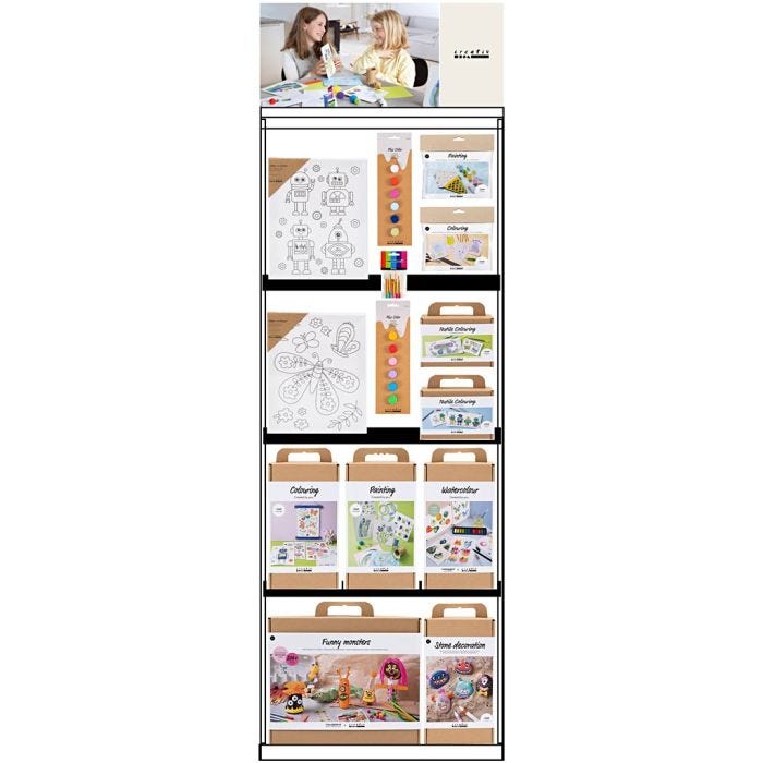 Golvdisplay, omonterad, Dekoration och konst för barn, H: 1580 mm, L: 600 mm, B: 400 mm, 104 enhet/ 1 st.
