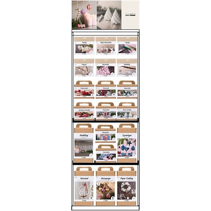 Golvdisplay, omonterad, Jul, vuxna, H: 1580 mm, L: 600 mm, B: 400 mm, 104 enhet/ 1 st.