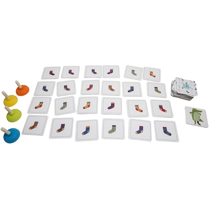 Krokodilens strumpor, DE, EN, FR, NL, ES, IT, 1 st., Engelsk text,Tysk text